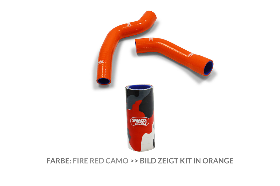 SAMCO SPORT Silicone Hose Kit fire red camouflage for KTM 890 Duke R Model Year 2020-2024