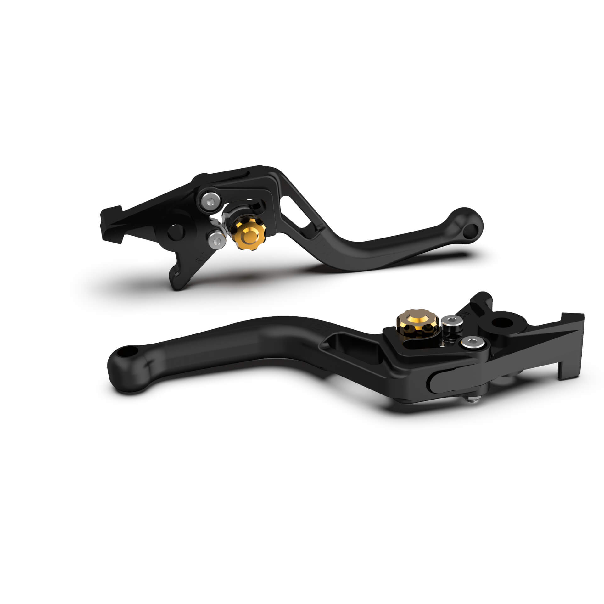 LSL Scooter BOW R81 Right Brake Lever, short, black pearl-blasted/gold