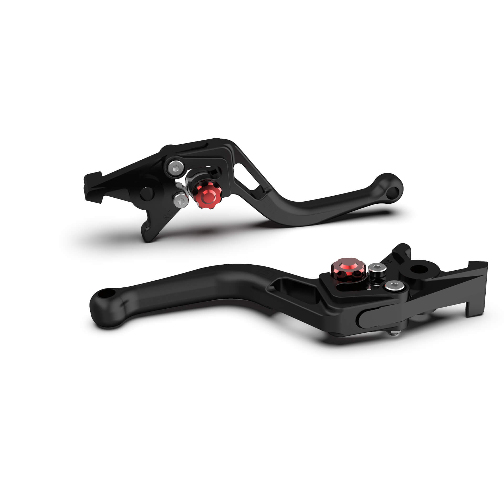 LSL clutch lever BOW L06, short, black bead-blasted/red