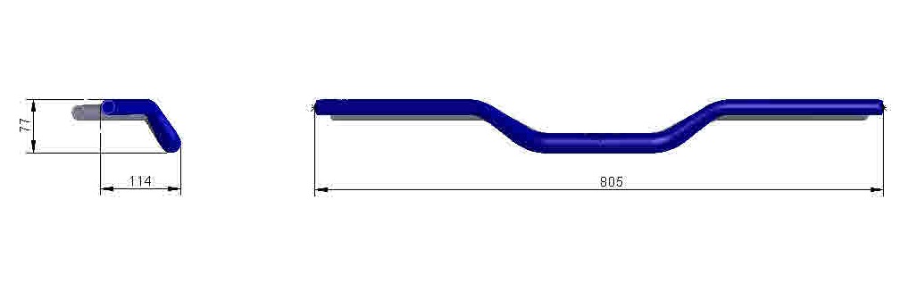 LSL Aluminium handlebar Adventure X04, Ø28.6 mm, black