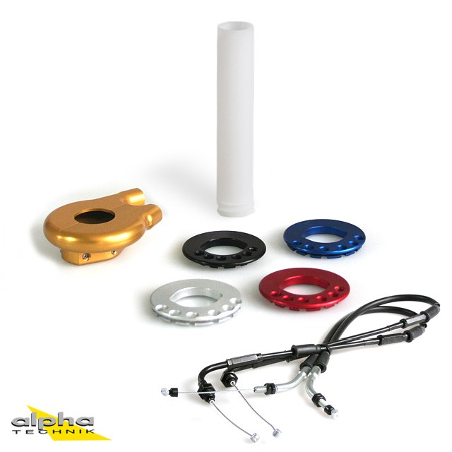 alpha Technik Short-Stroke Throttle Grip for Kawasaki ZX10R, RSV1000/R