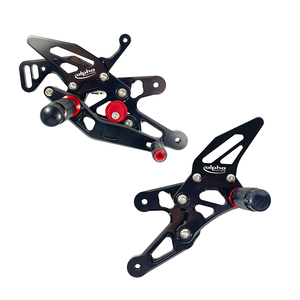 >TRACK< footrestenanlage, Black, BMW S1000RR Type K10 (Model Year 2015-16), Type 2R10 (Model Year 2017-), BMW S1000R Type 2R10 (Model Year 2017-) ABE