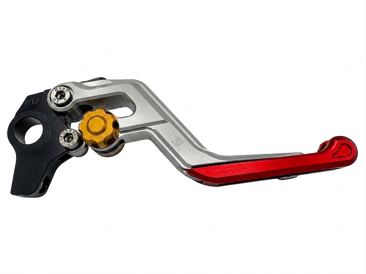LSL ERGONIA Brake Lever R35R Silver/Gold/Red