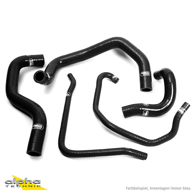 SAMCO SPORT Silicone Hose Kit black for Kawasaki ZX6R ZX6RR model year 2003-2004