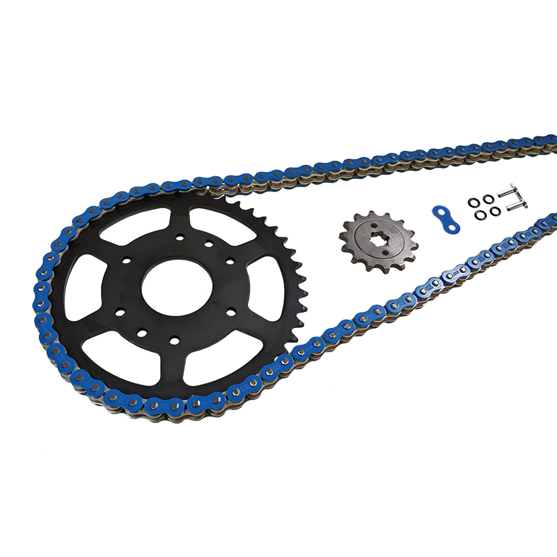 EK Chain kit 520 MVXZ-2 for MV Agusta 750 Brutale, Type F4, Model Year 2003-2006, Blue