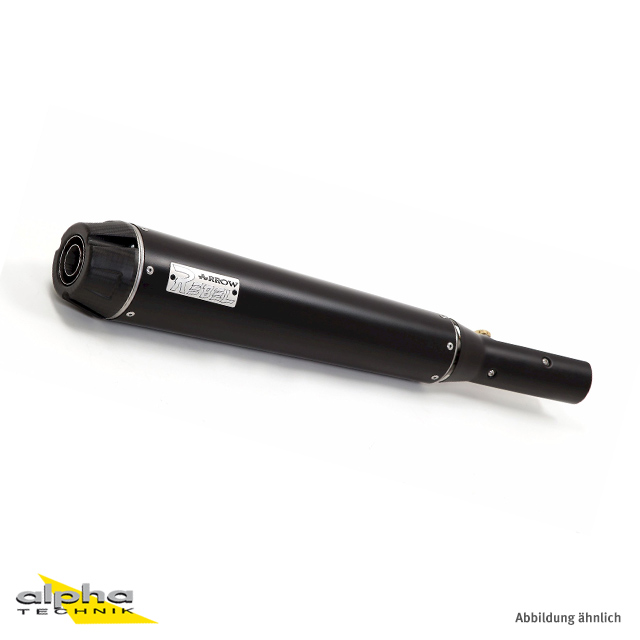 ARROW REBEL Exhaust for Yamaha SCR950 2017-, Black Stainless Steel (Only with ARROW Mid-pipe)