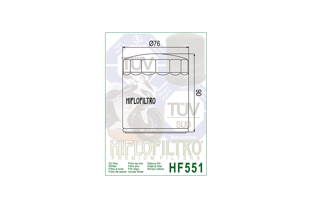 HIFLO oil filter HF551 for various Moto Guzzi Models