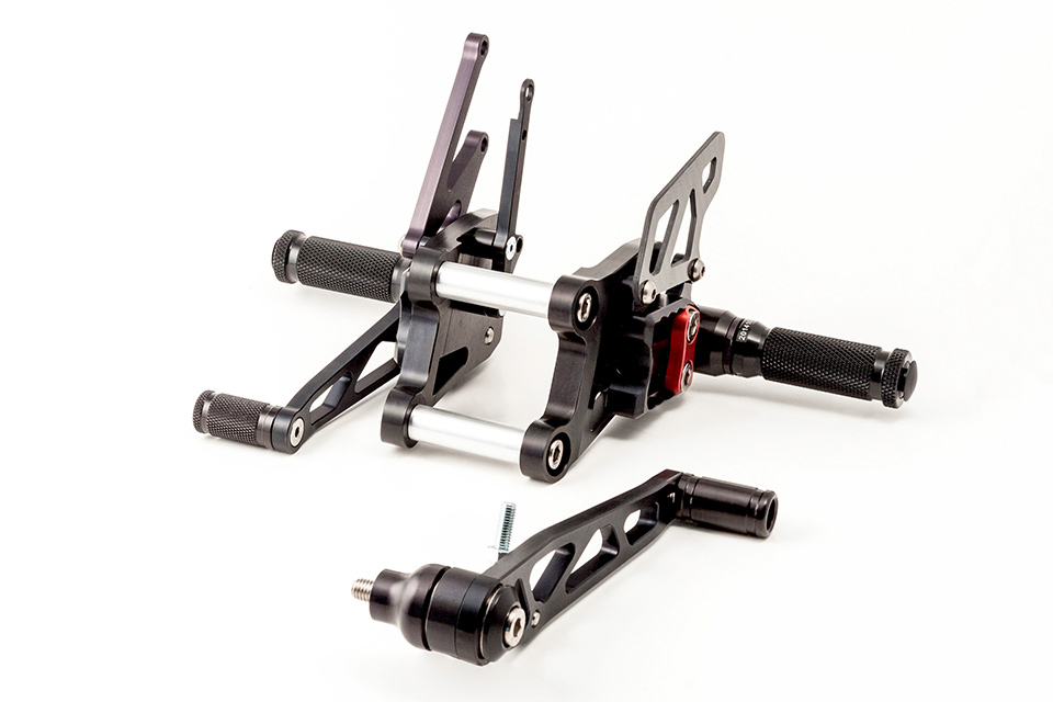 LSL 2Slide Rearset for Honda CBR1000RR, 2006-2007, black-red