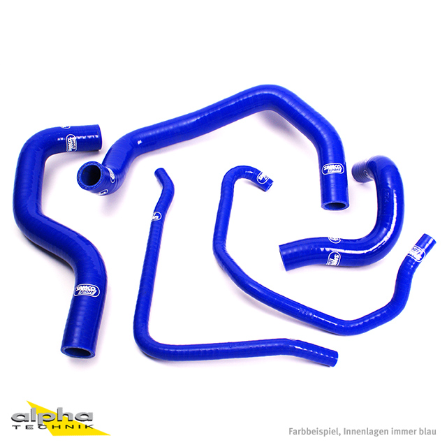 SAMCO SPORT Blue Silicone Hose Kit for Kawasaki ZX6R ZX6RR Model Year 2003-2004