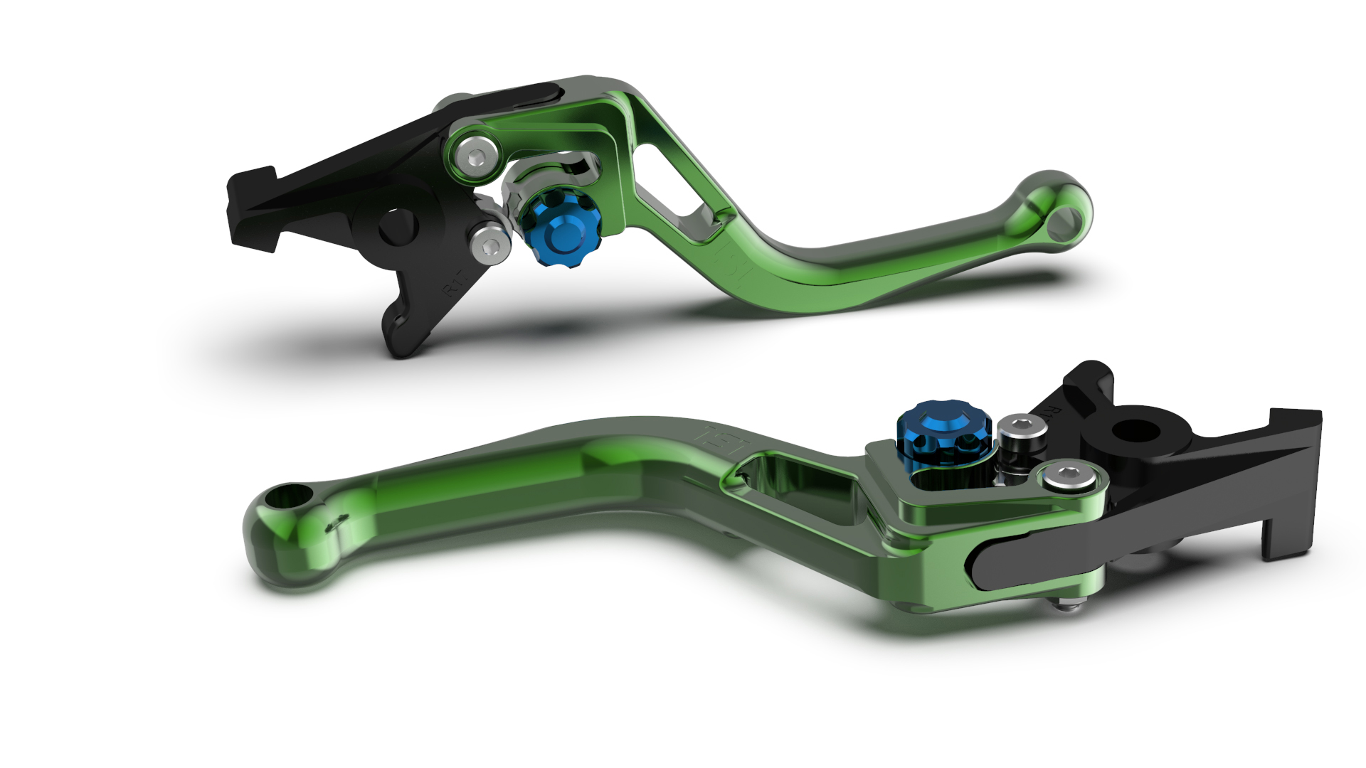 LSL Brake Lever BOW R82, short, green/blue