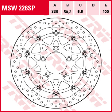 TRW brake disc Racing floating MSW226SP