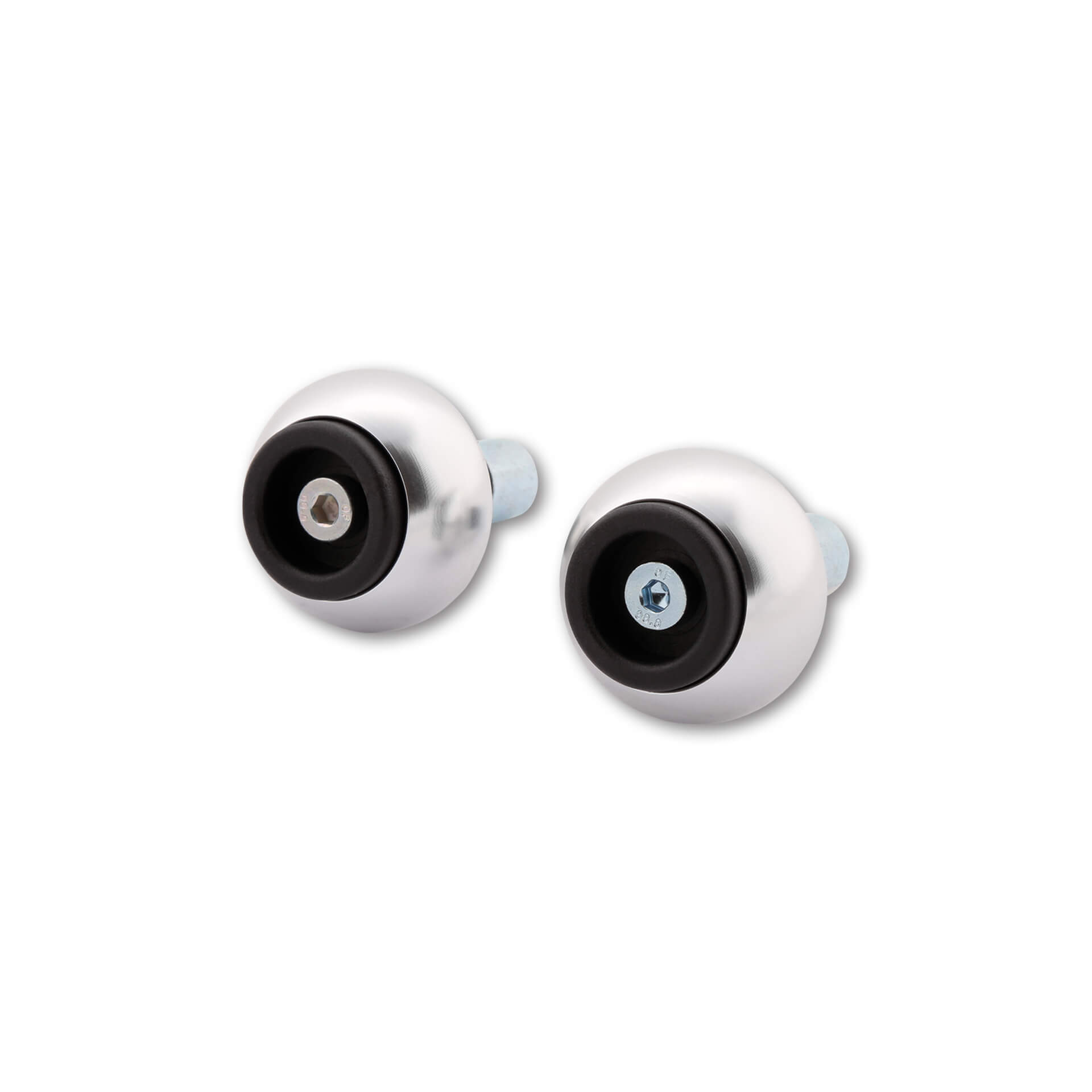 LSL Bar End Weight Crash Ball Classic, for handlebars with 14 mm internal diameter (aluminium handlebars), silver