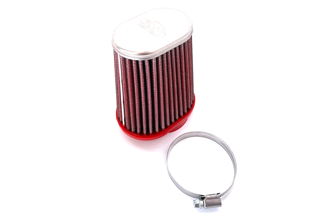 BMC Universal Conical Sports Air Filter, 55 mm Diameter, 120 mm Length, left side L/S, Chrome Cap