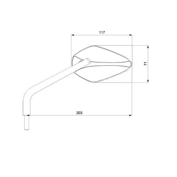Barracuda universal rear mirror A-Version