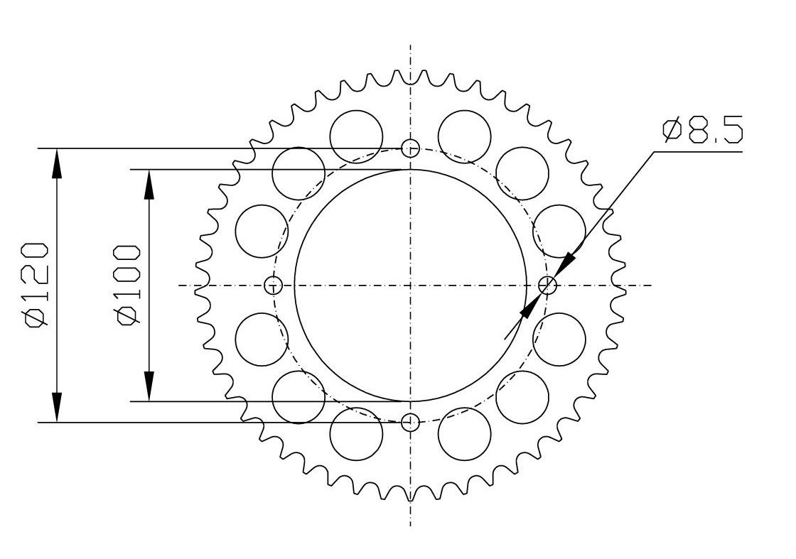 rear sprocket Aluminium, BETA Z-63