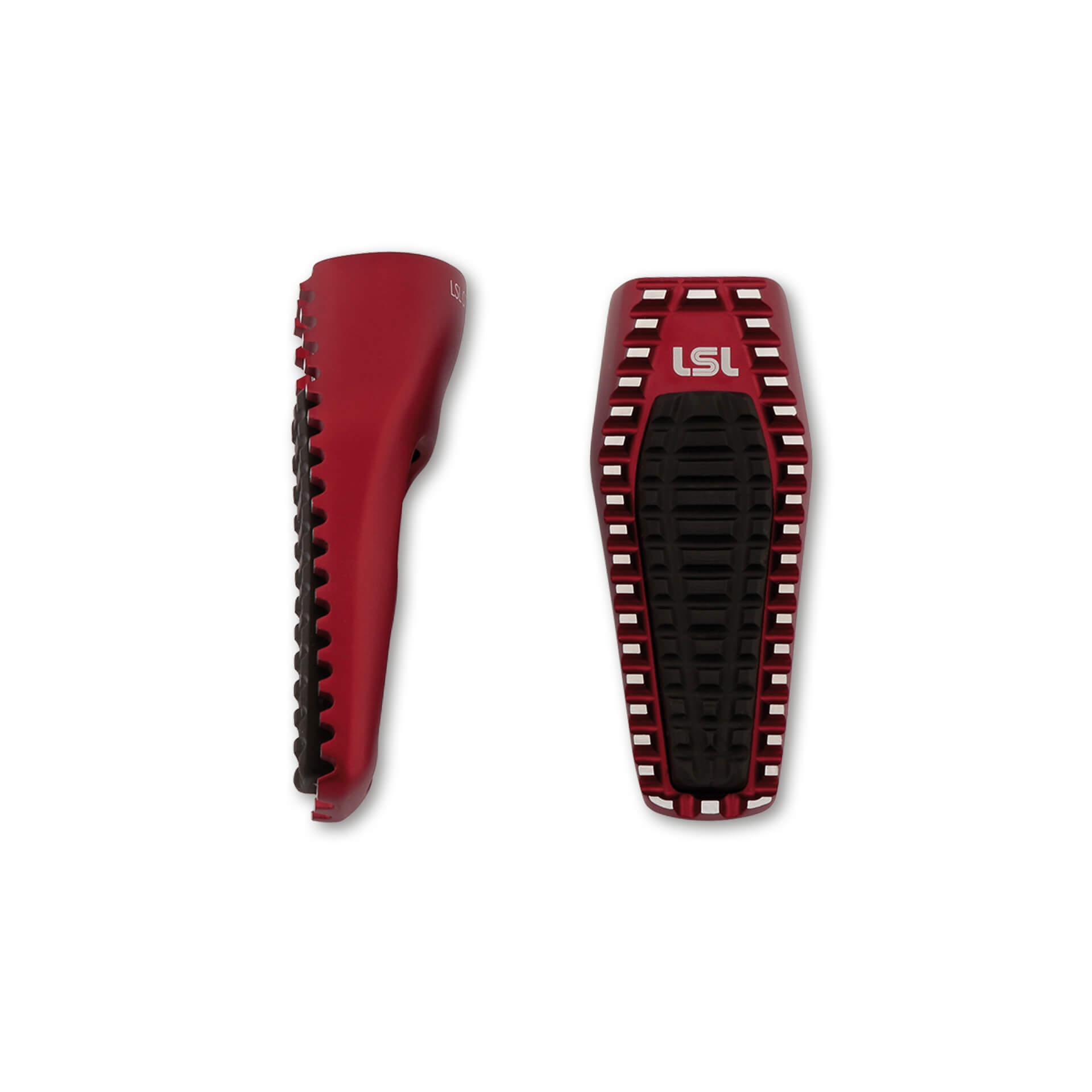 LSL footresten ERGONIA, replacement footpegs with rubber insert, red