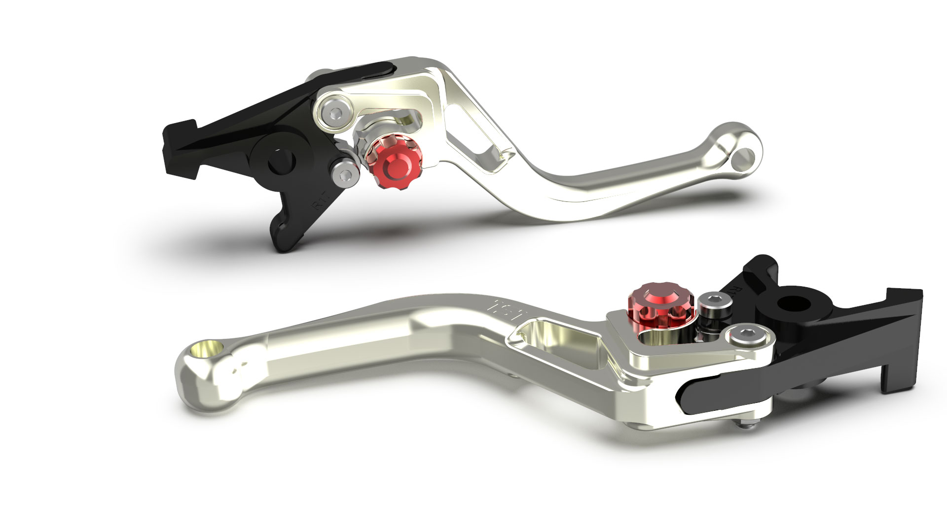 LSL clutch lever BOW L83R, short, silver/red