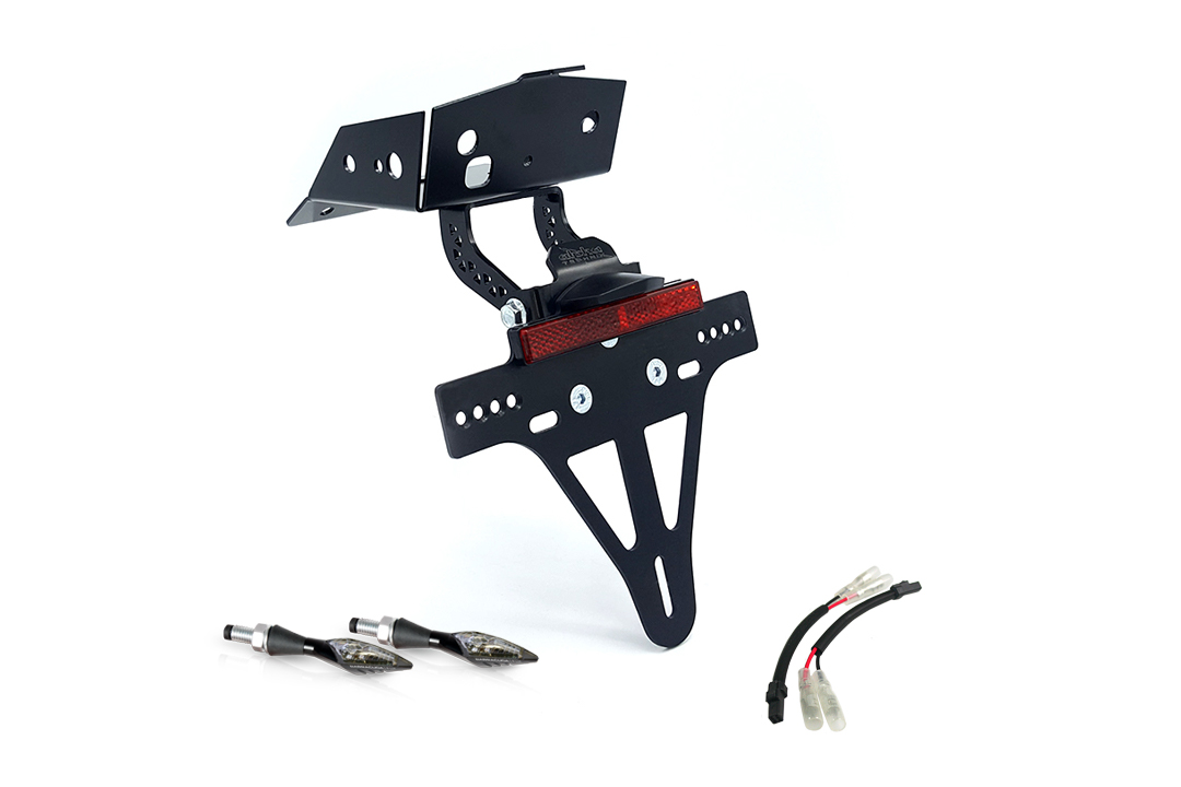 alpha Technik Number Plate Holder-flasher light, turn signal-Kit X-LED for KTM 690 SMC R from Model Year 2019 (Rear)