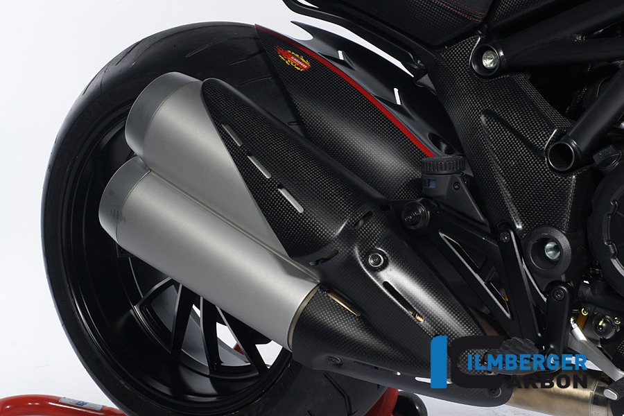 Ilmberger Carbon Exhaust Heat Shield on the muffler/silencer, Carbon