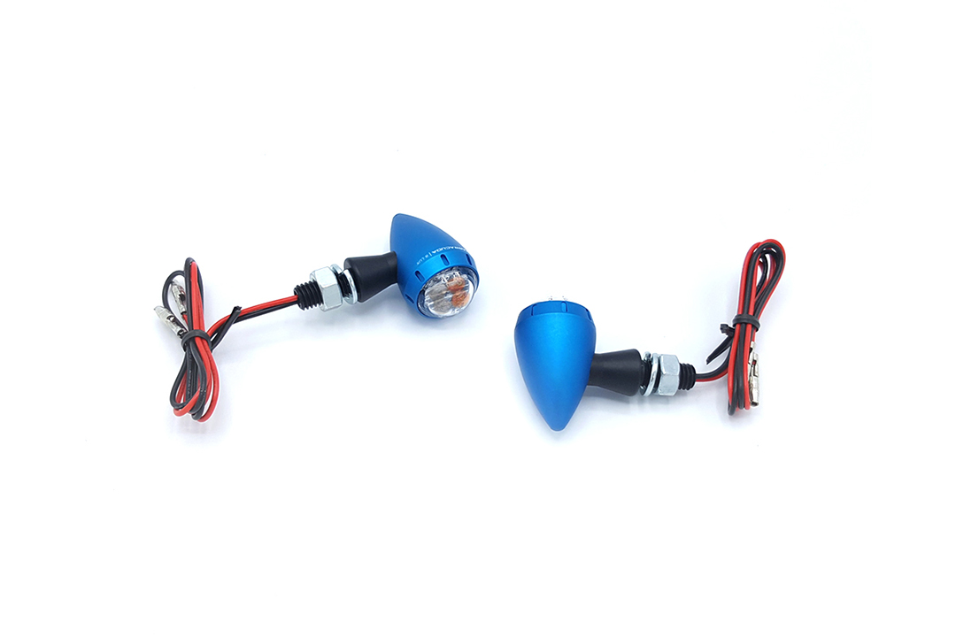 Barracuda flasher light, turn signal S-LED 3 B-LUX with integrated tail and brake light blue