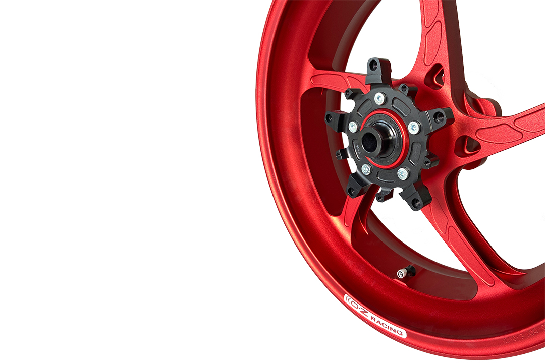 OZ Piega Conversion Kit 17" Aluminium Forged Wheels for Yamaha Tenere 700 from 2019 onwards matt red