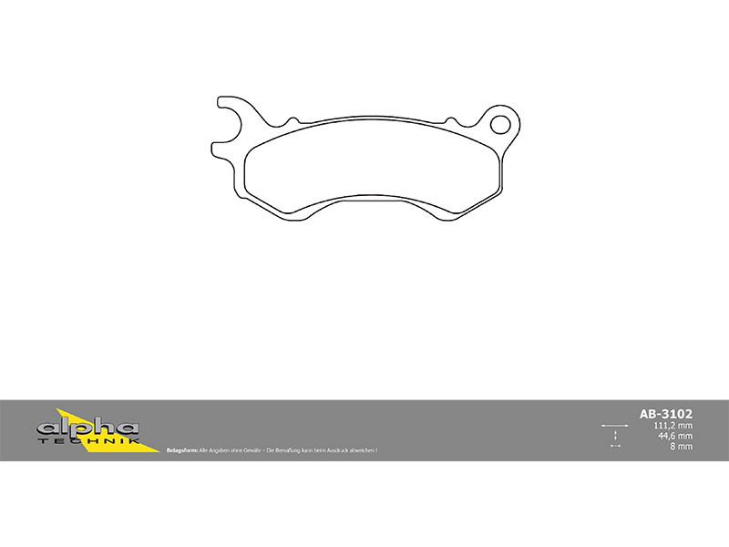 alpha Technik brake pad Scooter with ABE