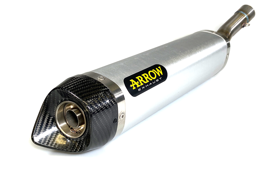 ARROW THUNDER Aluminium Exhaust with Carbon End Cap for Yamaha YZF-R125 2019- MT125 2019-