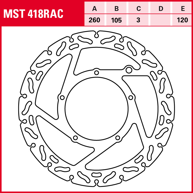 TRW brake disc Sporty Fixed MST418RAC