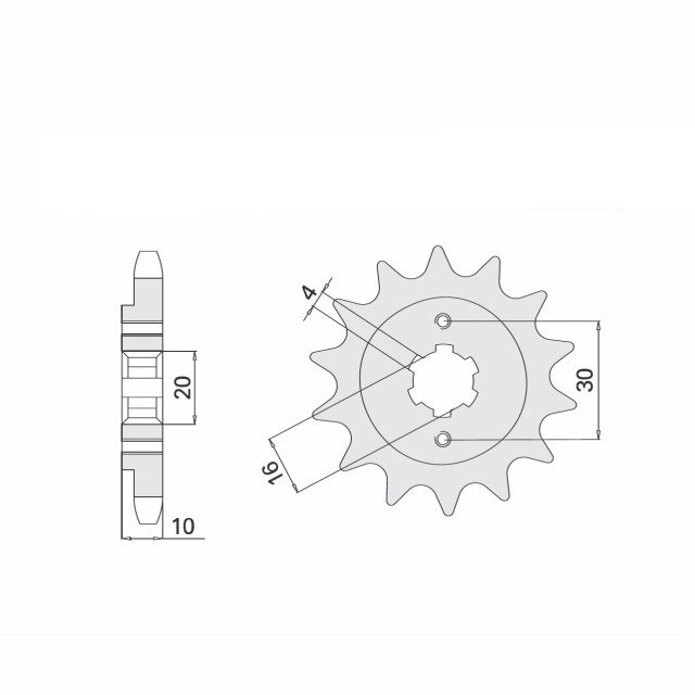 Sprocket, 14 Teeth, Pitch 520