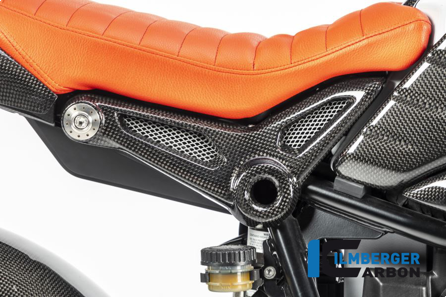 Ilmberger Carbon Rear frame Cover right side R/S, gloss, BMW R nineT 2014-2017, R nineT Racer, Scrambler, Urban GS 2016-