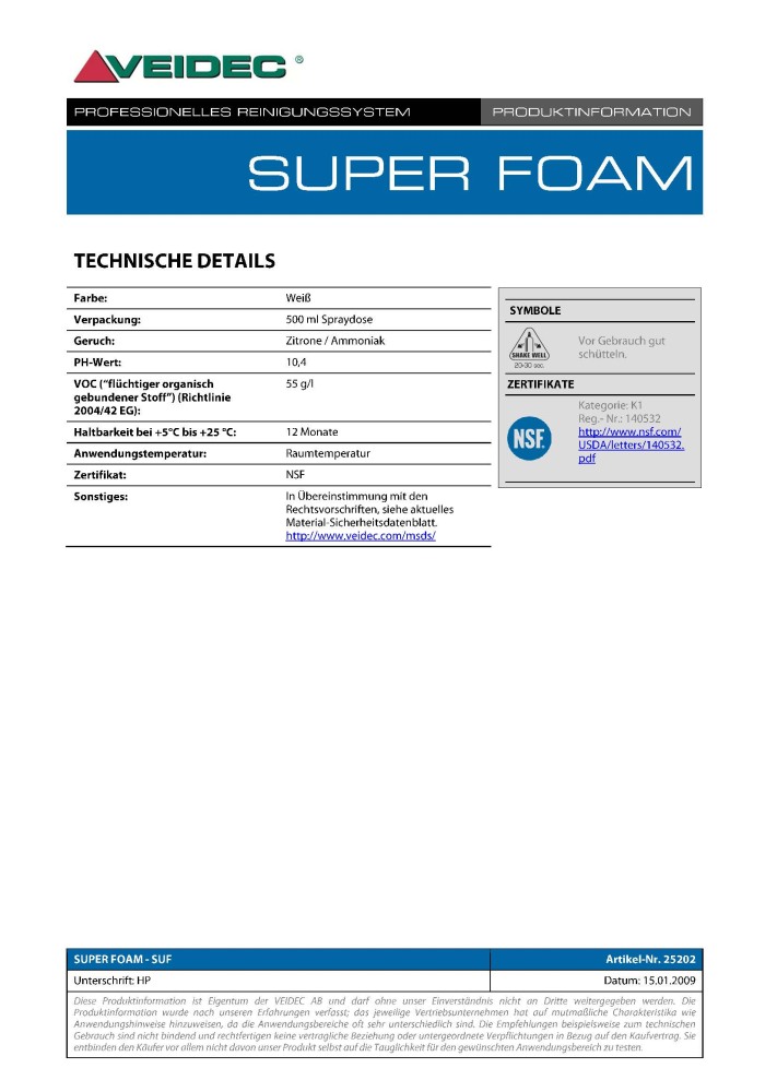 VEIDEC - Foam Cleaner "Super Foam 89"