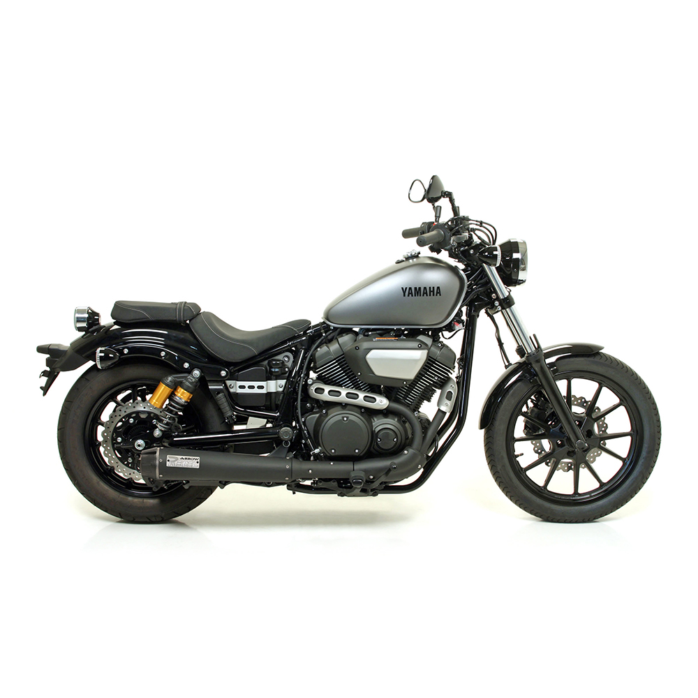 ARROW REBEL DARK Exhaust for Yamaha XV950R 2014-2016, Black Stainless Steel
