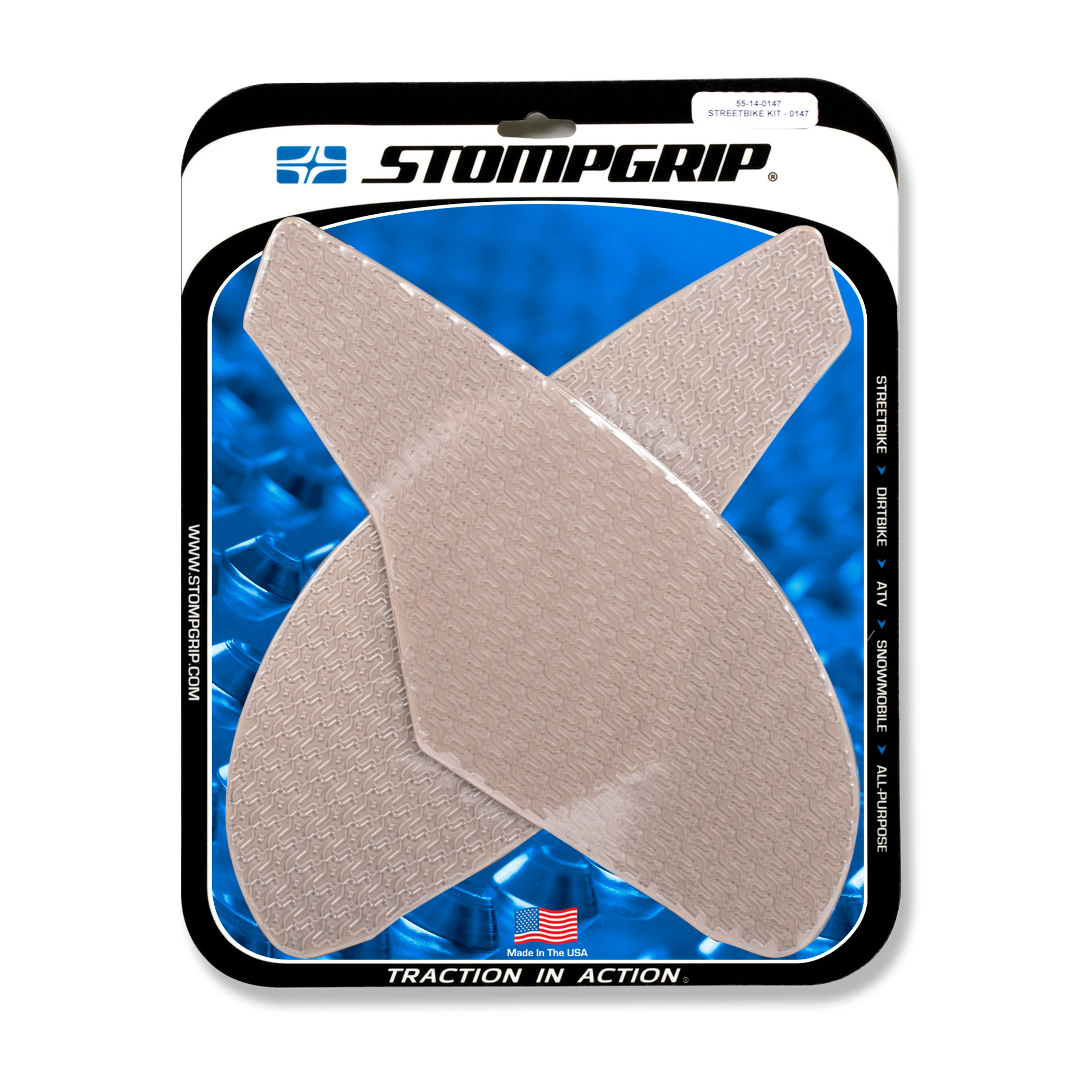 Stompgrip Clear Traction Pads, for MV Agusta Brutale 800, 1090 (see compatibility list)
