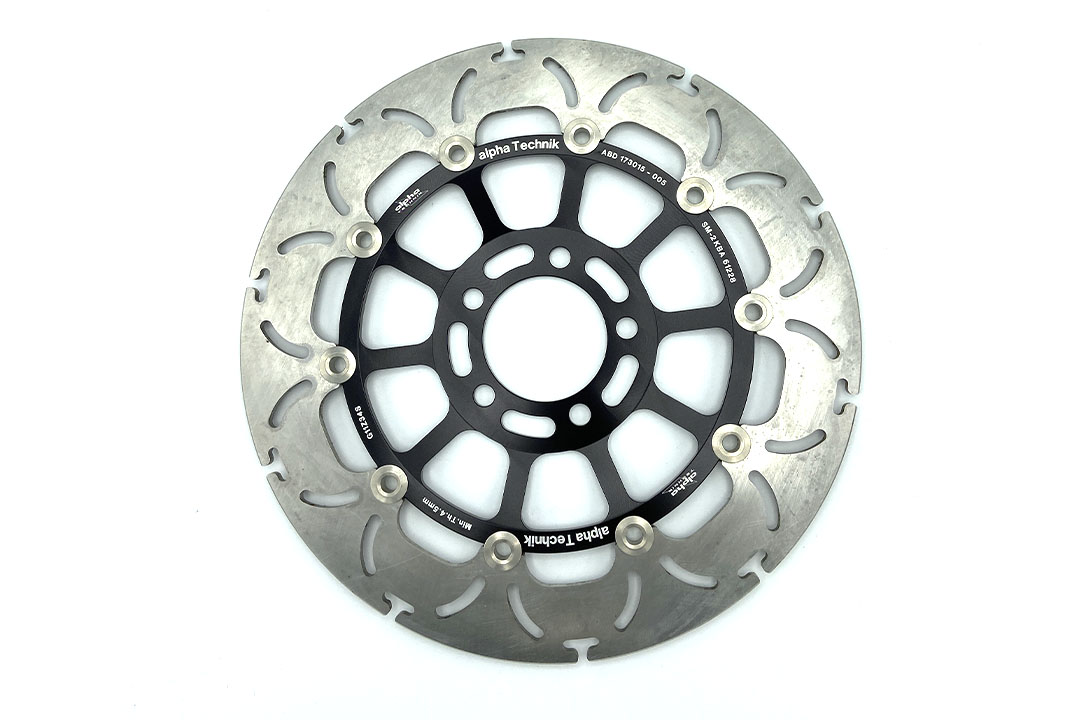 alpha Technik brake disc Omega-Design ABD33, fronte for Kawasaki ZX6R, ZX9R Ninja