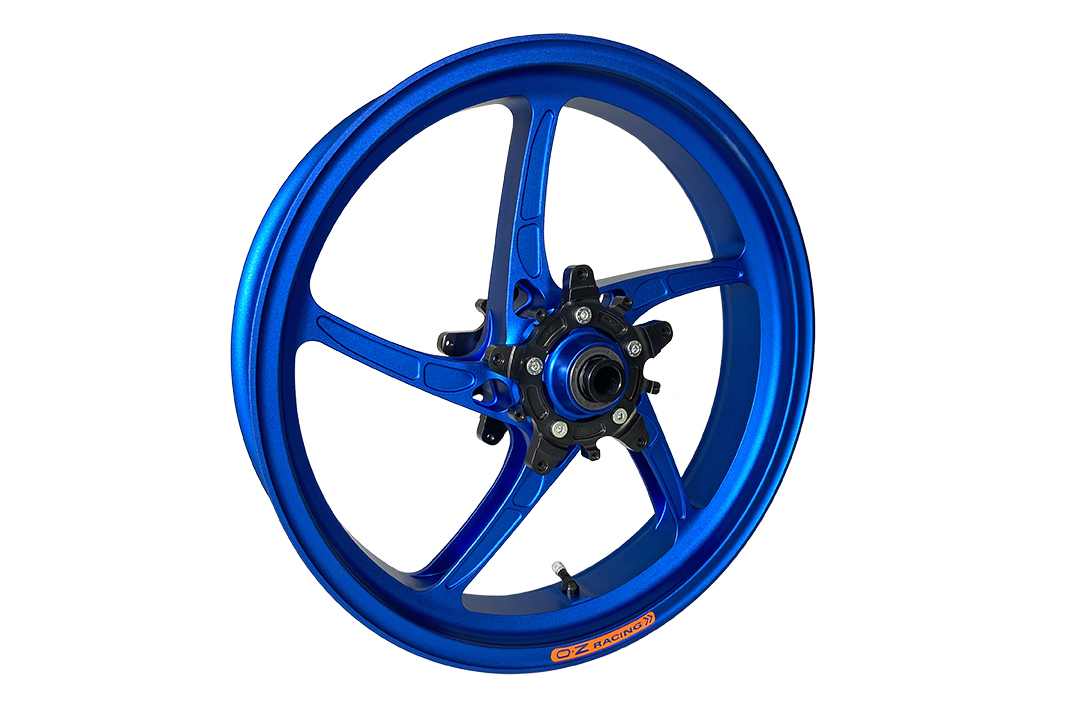OZ Piega 17" conversion kit for BMW R1200GS, blue, incl. alpha Racing brake discn
