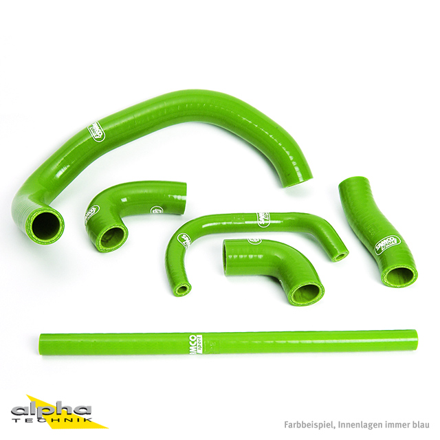 SAMCO SPORT Silicone Hose Kit green for Kawasaki ZX9R Model Year 1994-1997