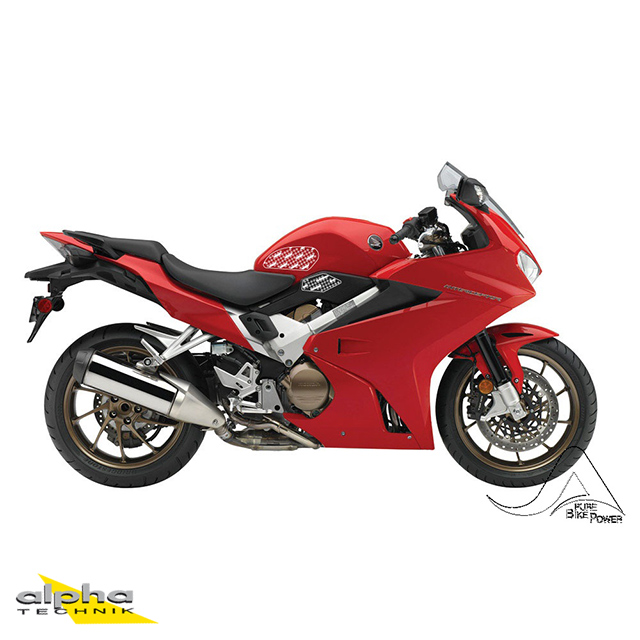 Stompgrip black, Volcano, for Honda VFR800F, 2014-2015