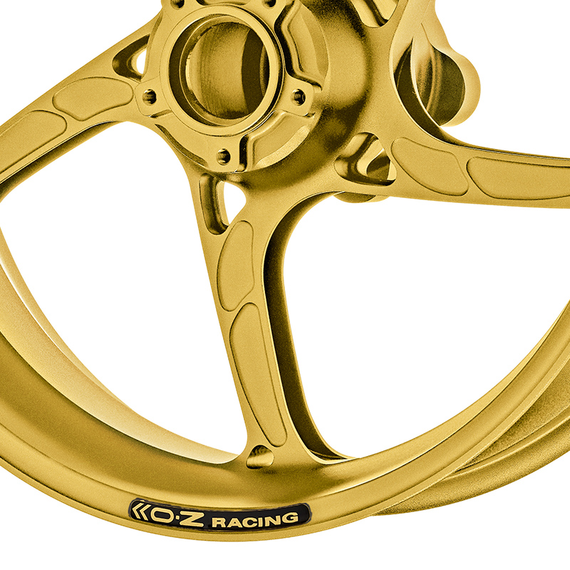 OZ Piega Aluminium Wheel Set in Matte Gold for Kawasaki ZX10R Ninja, ZXT00C, 2004-2005