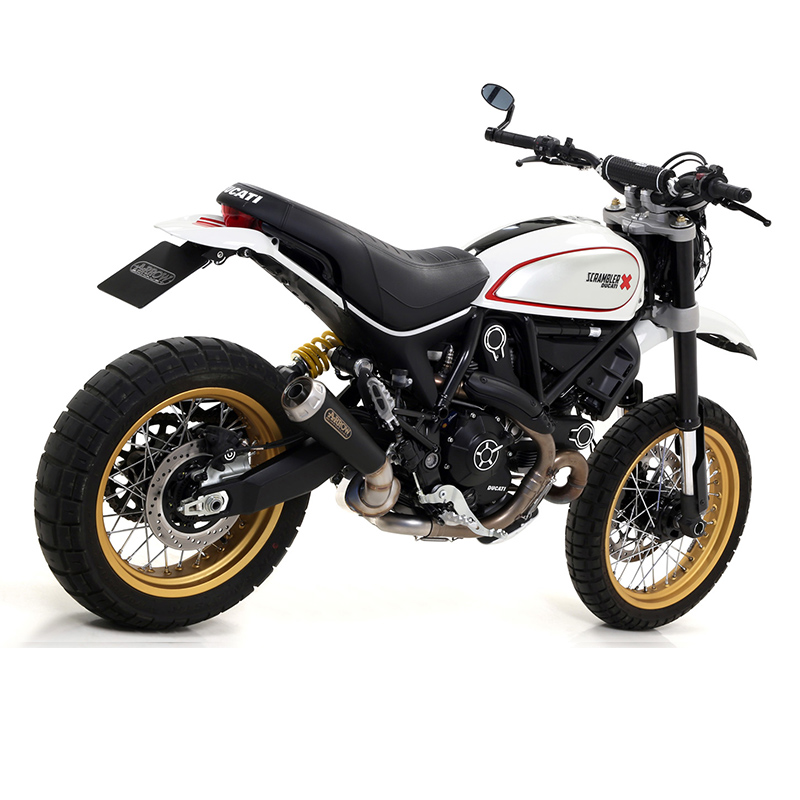 ARROW DARK PRO-RACE Black Silencer for Ducati Scrambler 800 Desert Sled from model year 2017-