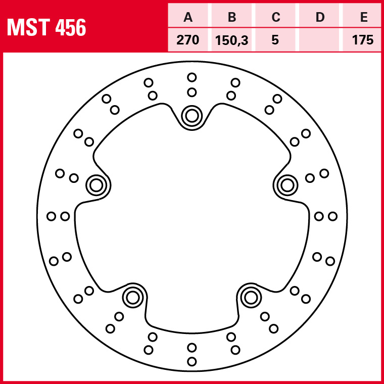 TRW brake disc All-round rigid MST456