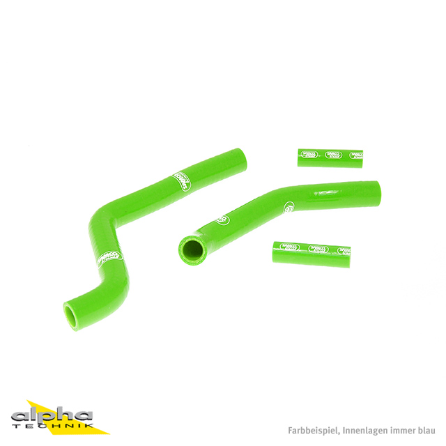 SAMCO SPORT Silicone Hose Kit Green for Kawasaki KX125 Model Year 2005-2012