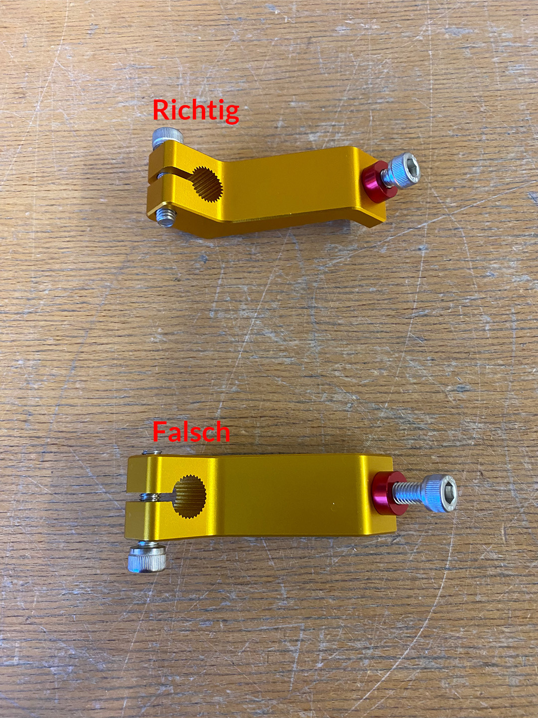 >TRACK< footrestenanlage gold anodised Yamaha FZ1 (Fazer) 2006-2015 / FZ8 (Fazer) 2010-2013 ABE