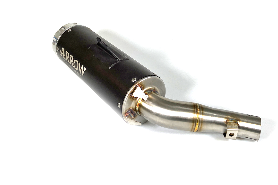 ARROW REBEL Slip-On Exhaust for Honda CMX500 Rebel 2017-2022, Black Stainless Steel