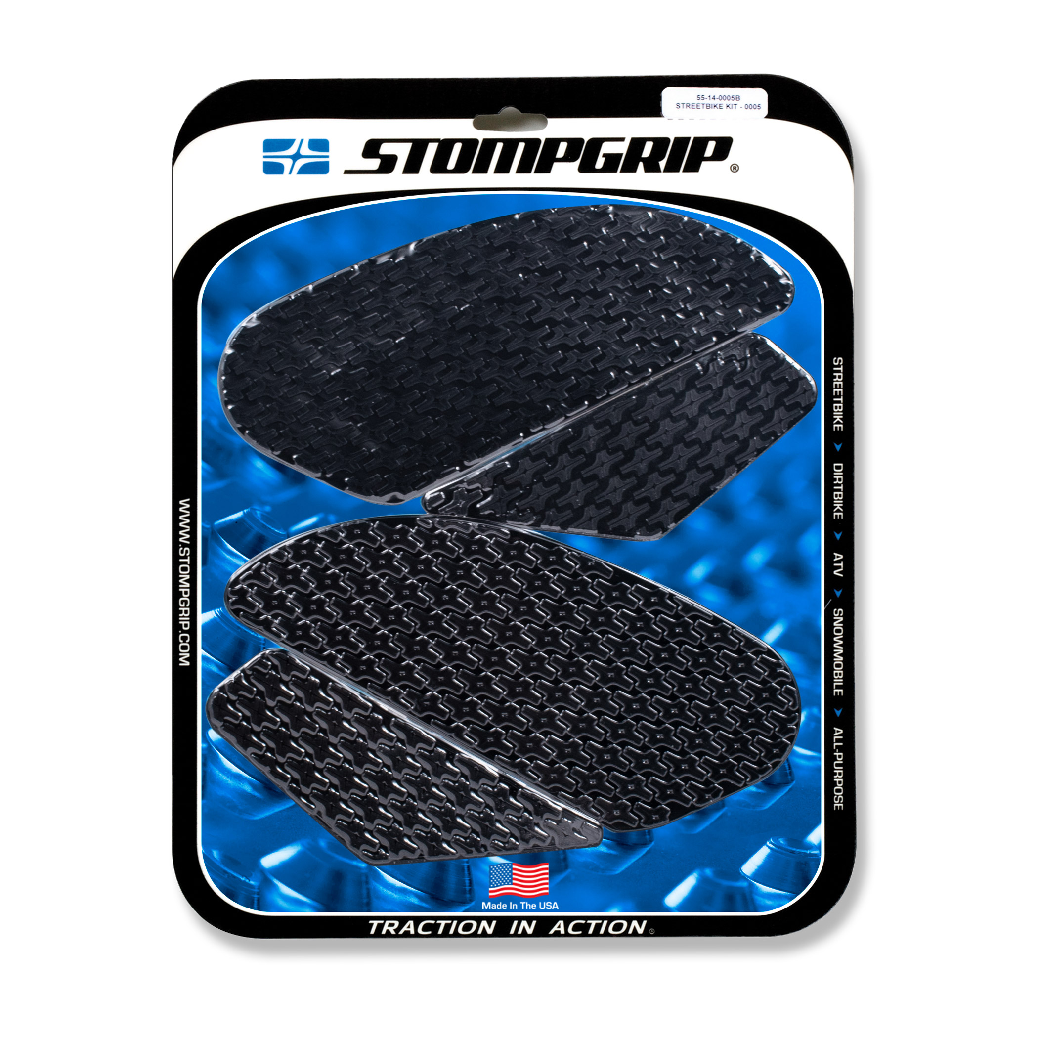 Stompgrip Traction Pads black for Yamaha, YZF-R6, 2006-2007