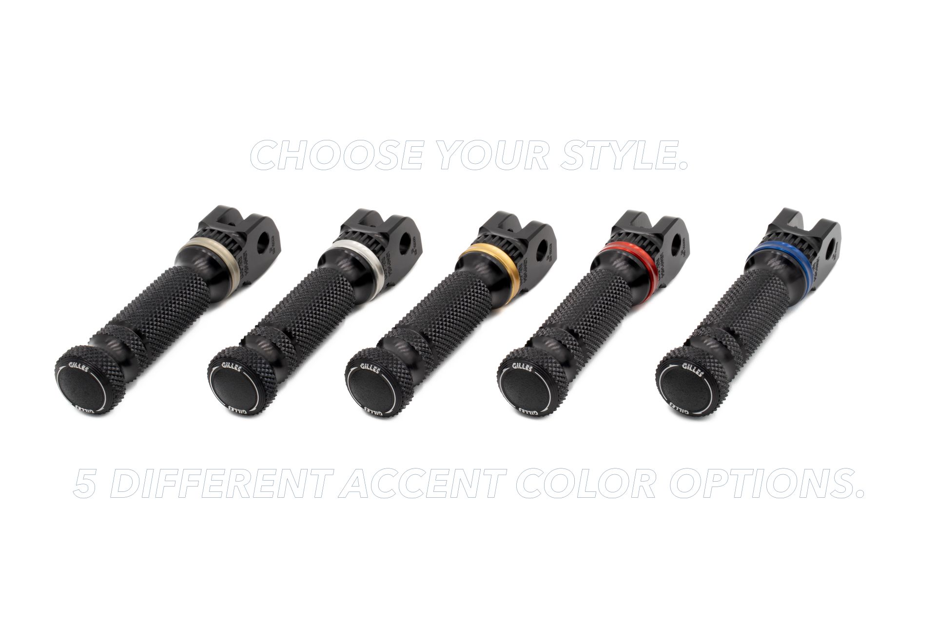 Gilles Replacement Footpeg Kit Sport, Pillion, black for BMW S1000R, S1000RR, M1000RR and others