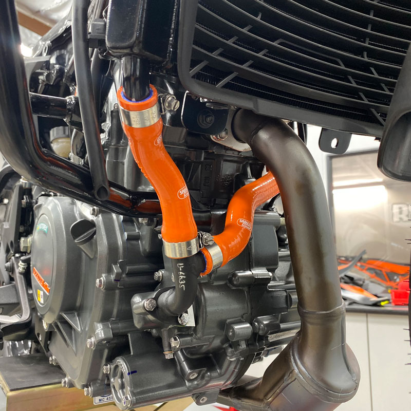 SAMCO SPORT Silicone Hose Kit orange for KTM 390 Adventure 390 RC Model Year 2022-2024