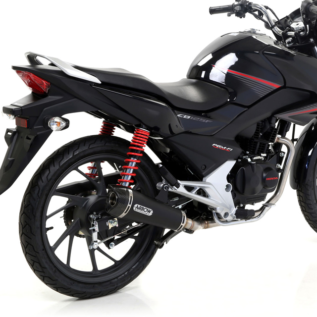 ARROW DARK X-KONE Rear Silencer with Carbon End Cap for Honda CB125F Model Year 2015-2016