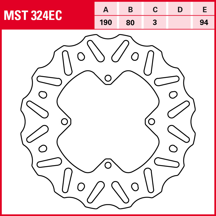 TRW brake disc Off-road fixed MST324EC