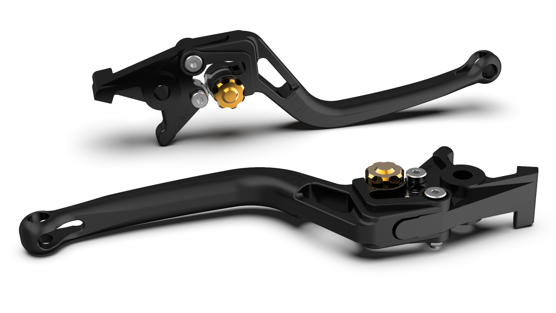 LSL clutch lever BOW L83R, black bead-blasted/gold