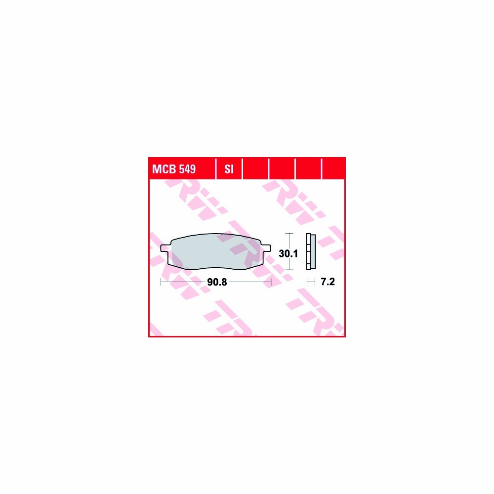 TRW Brake Pad Set Allround MCB549 Rear